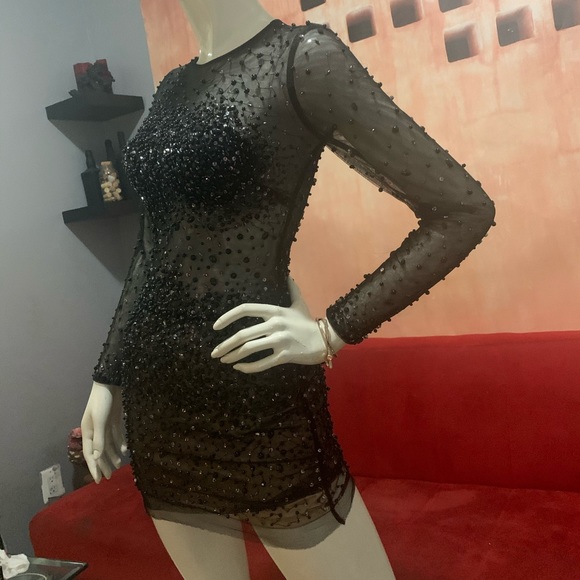 Bebé mesh sequin embellished dress - Picture 3 of 4